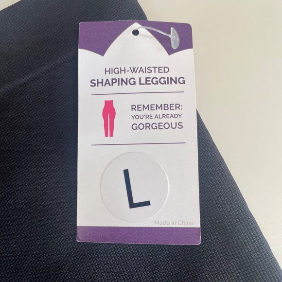 Bundle of 2 Shapermint Empetua High Waisted Shaping Leggings Black Sz LG 42075 - Picture 7 of 7